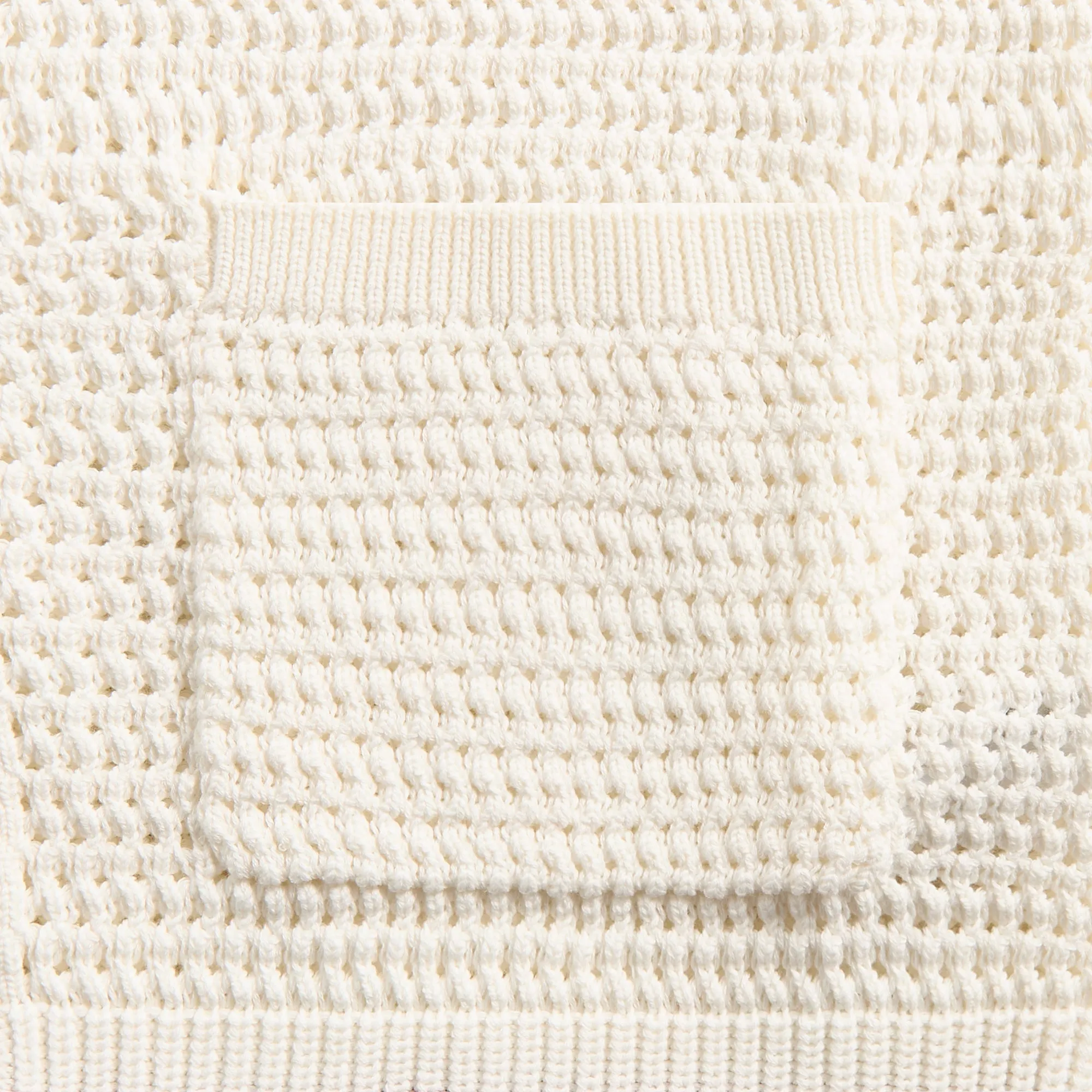 Casablanca Sporty Faux Crochet Shirt - White sold by Kith product image thumbnail 3