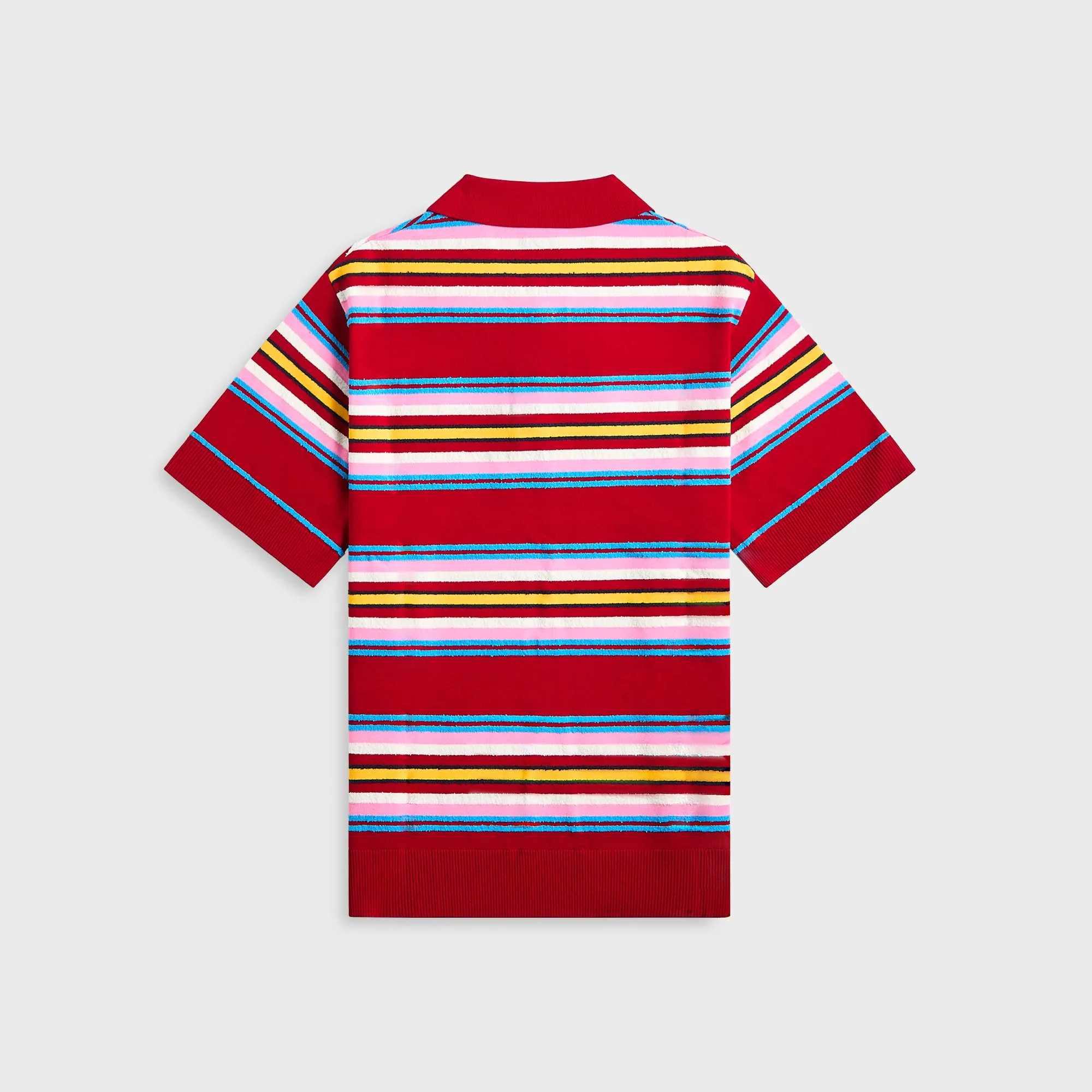 Casablanca Oversized Striped Polo - Dark red / Multicolor sold by Kith product image thumbnail 2