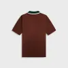 Casablanca Oversized Mini Cable Polo - Dark Brown sold by Kith