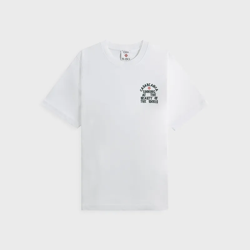Casablanca Looking At The Beauty Of The World Printed Tee - White sold by Kith