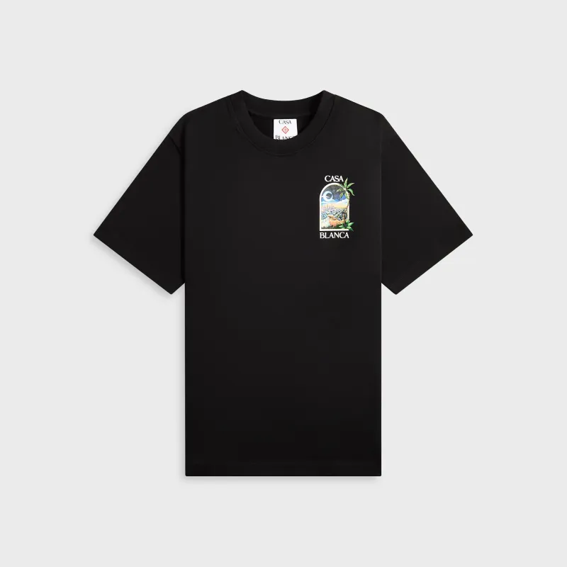 Casablanca La Night Printed Tee - Black sold by Kith