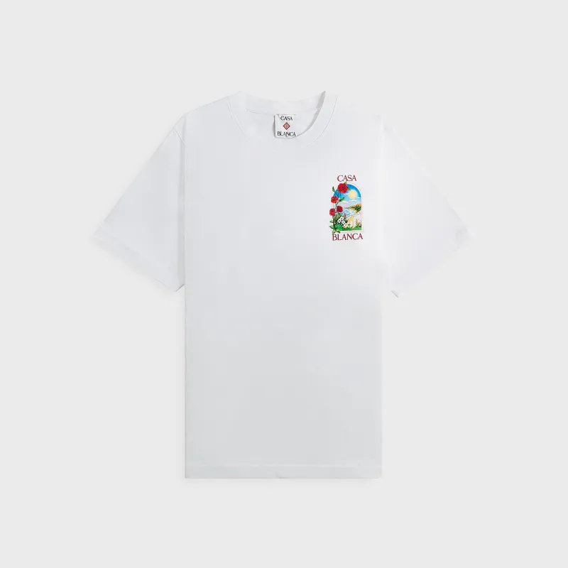Casablanca La Days Printed Tee - White sold by Kith