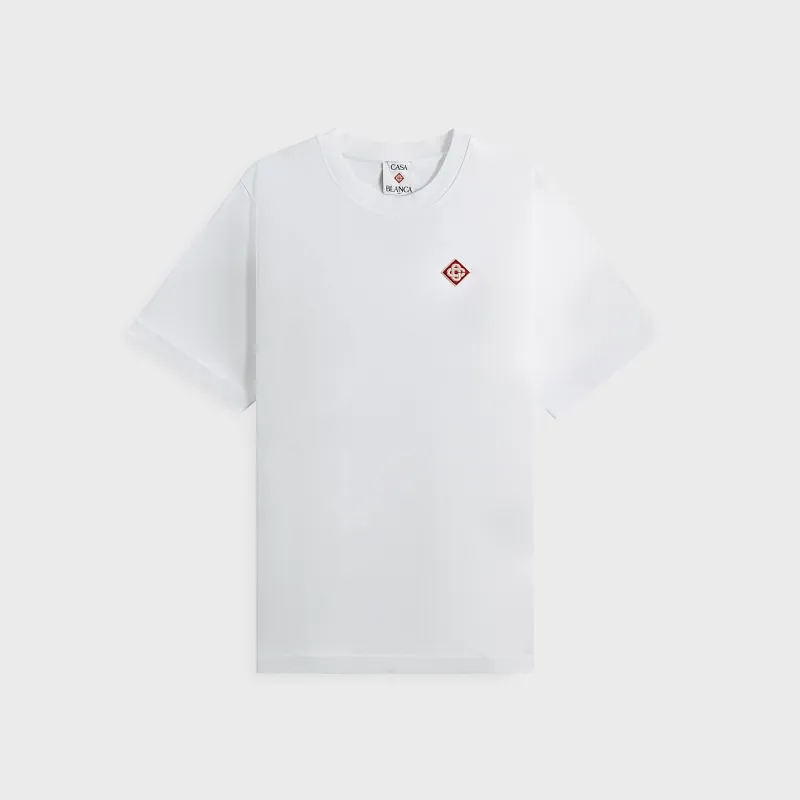 Casablanca Diamond Logo Patch Tee - White sold by Kith