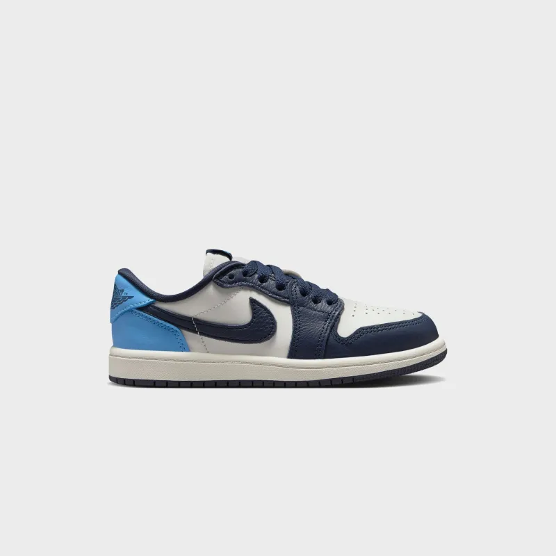Jordan PS Air Jordan 1 Retro Low OG - Obsidian / University Blue sold by Kith