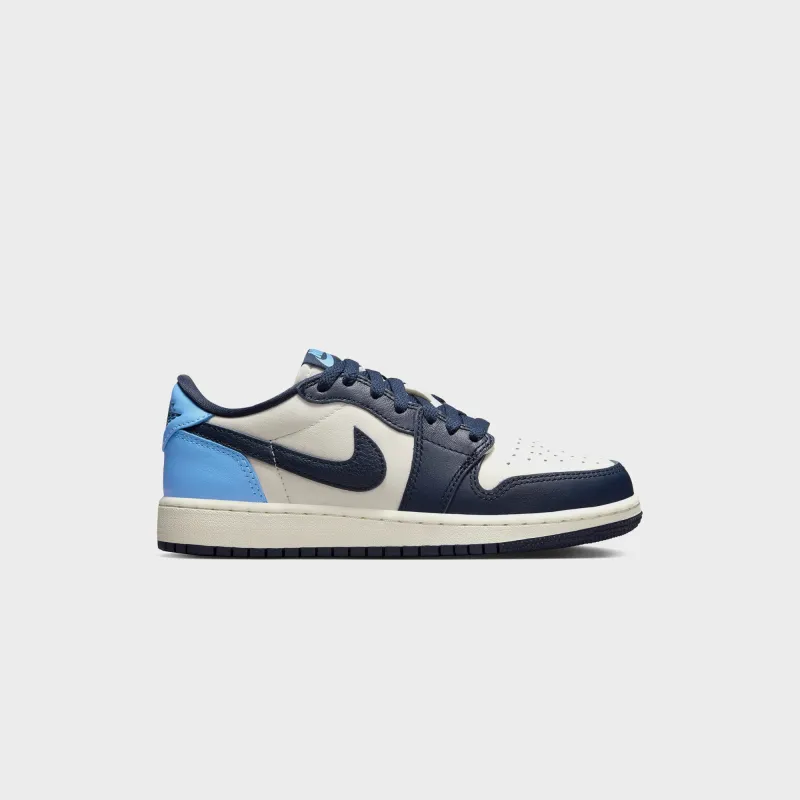 Jordan GS Air Jordan 1 Retro Low OG - Obsidian / University Blue sold by Kith