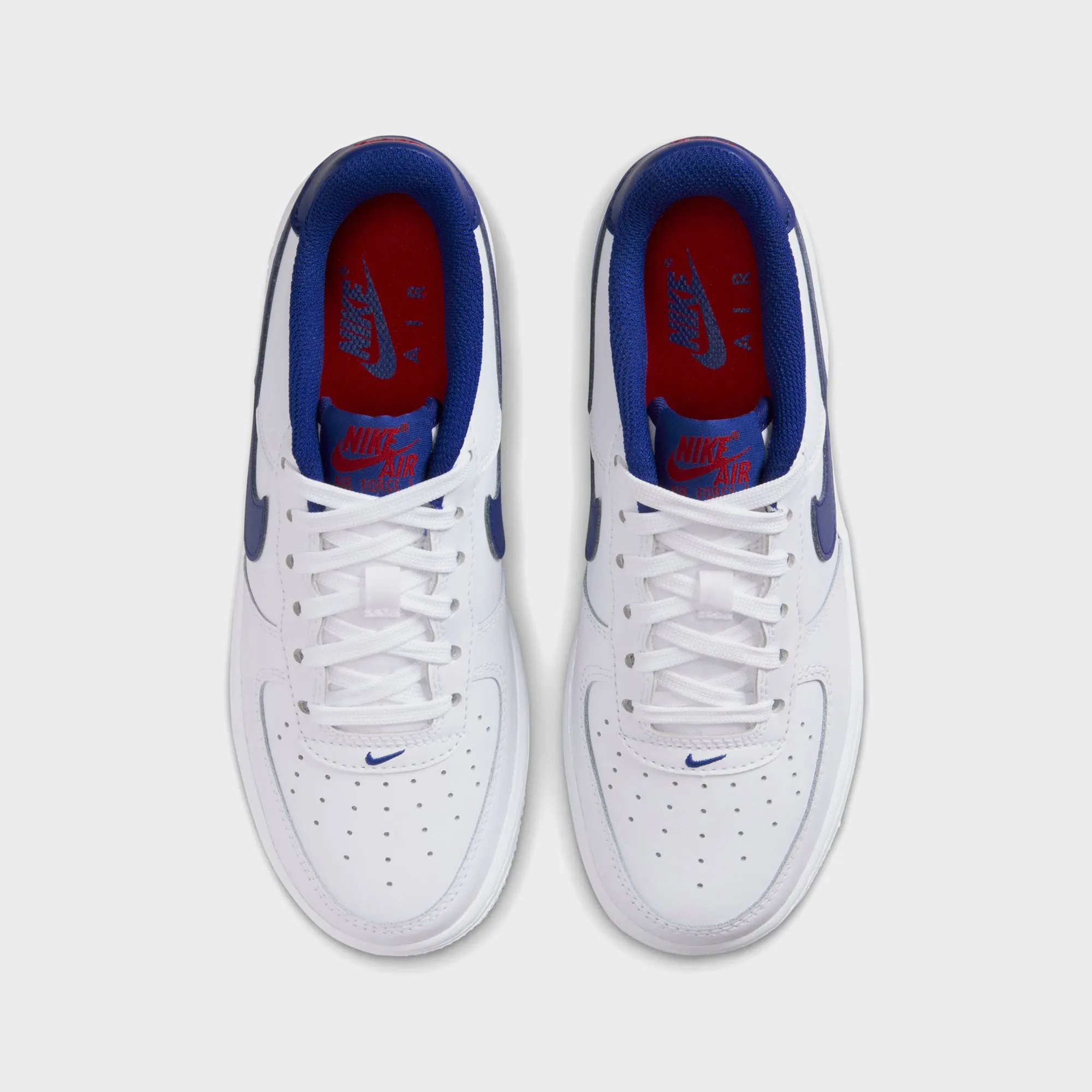 Nike GS Air Force 1 - White / University Red / Deep Royal Blue sold by Kith product image thumbnail 4