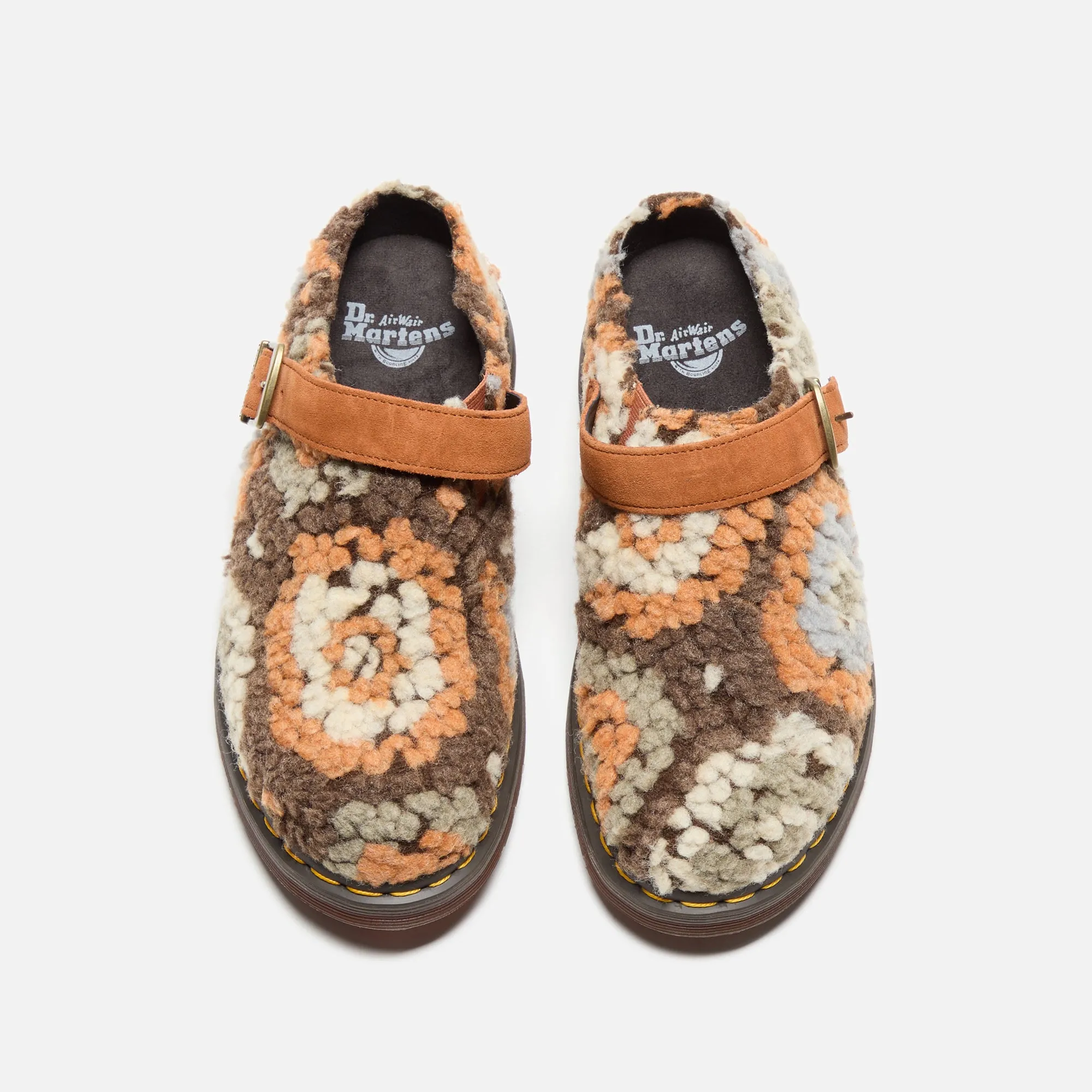 Dr. Martens Isham Mules - Tan Mix Crochet Wool sold by Kith product image thumbnail 4