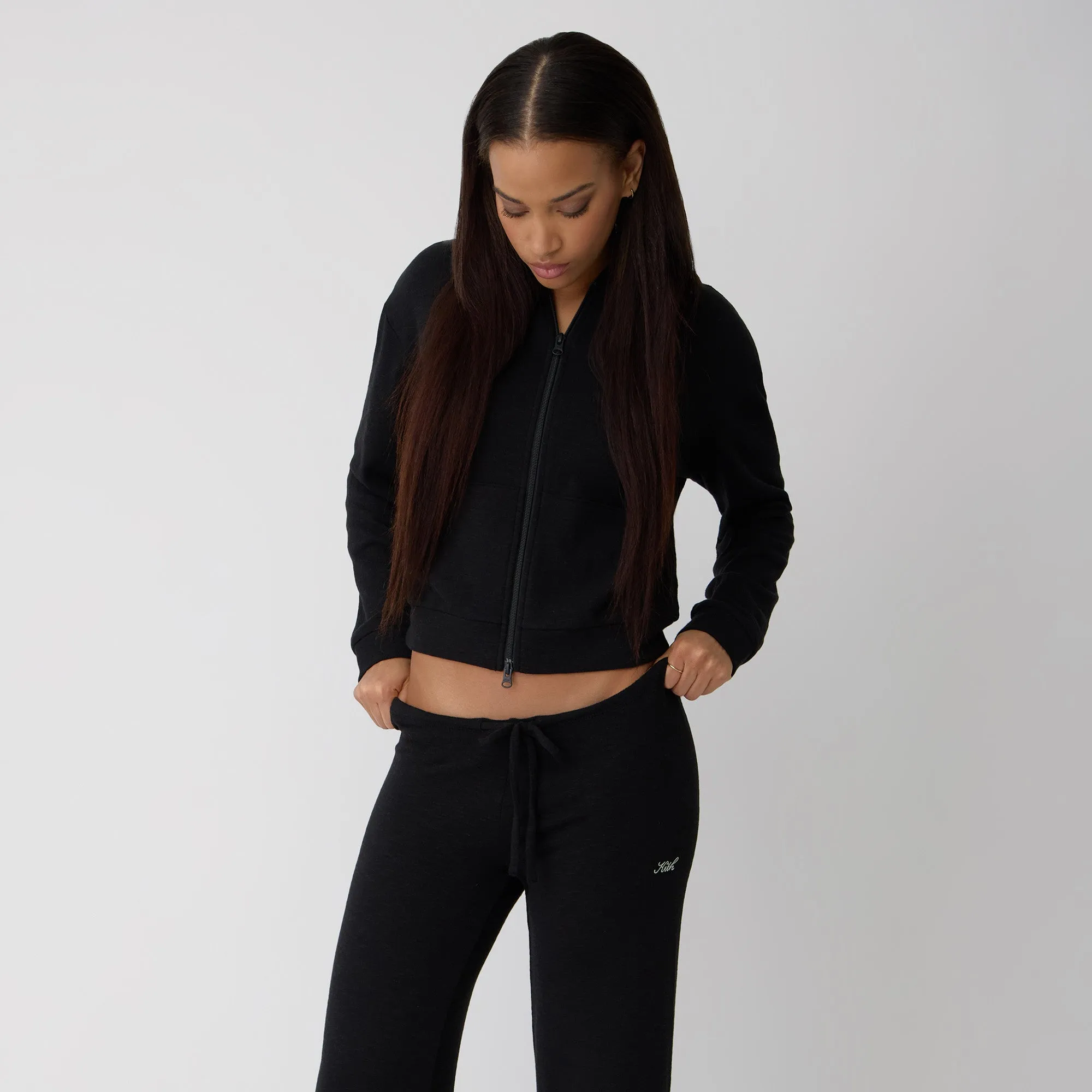 Kith Women Leary Lounge Zip Hoodie - Black sold by Kith product image thumbnail 2