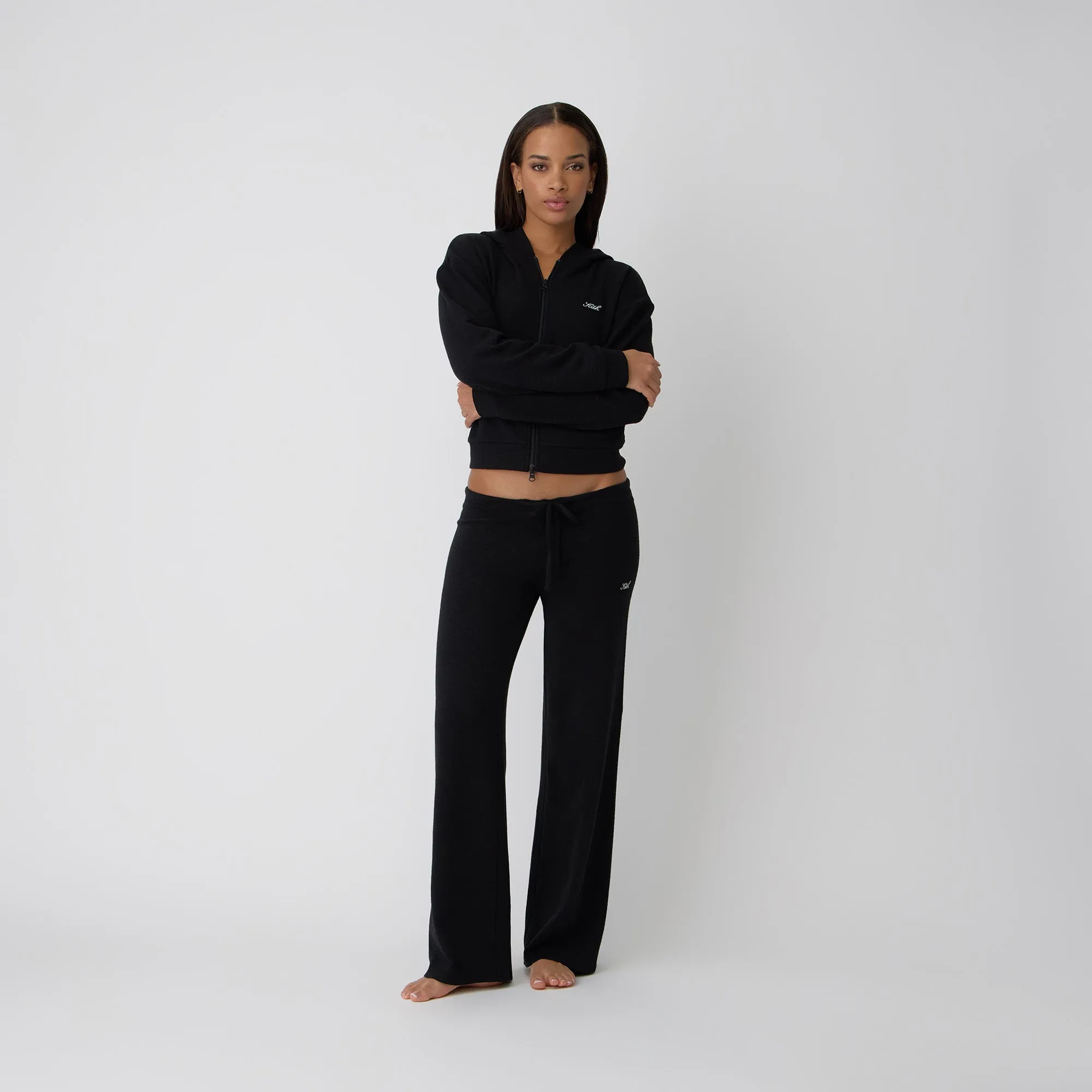 Kith Women Leary Lounge Zip Hoodie - Black sold by Kith product image thumbnail 3