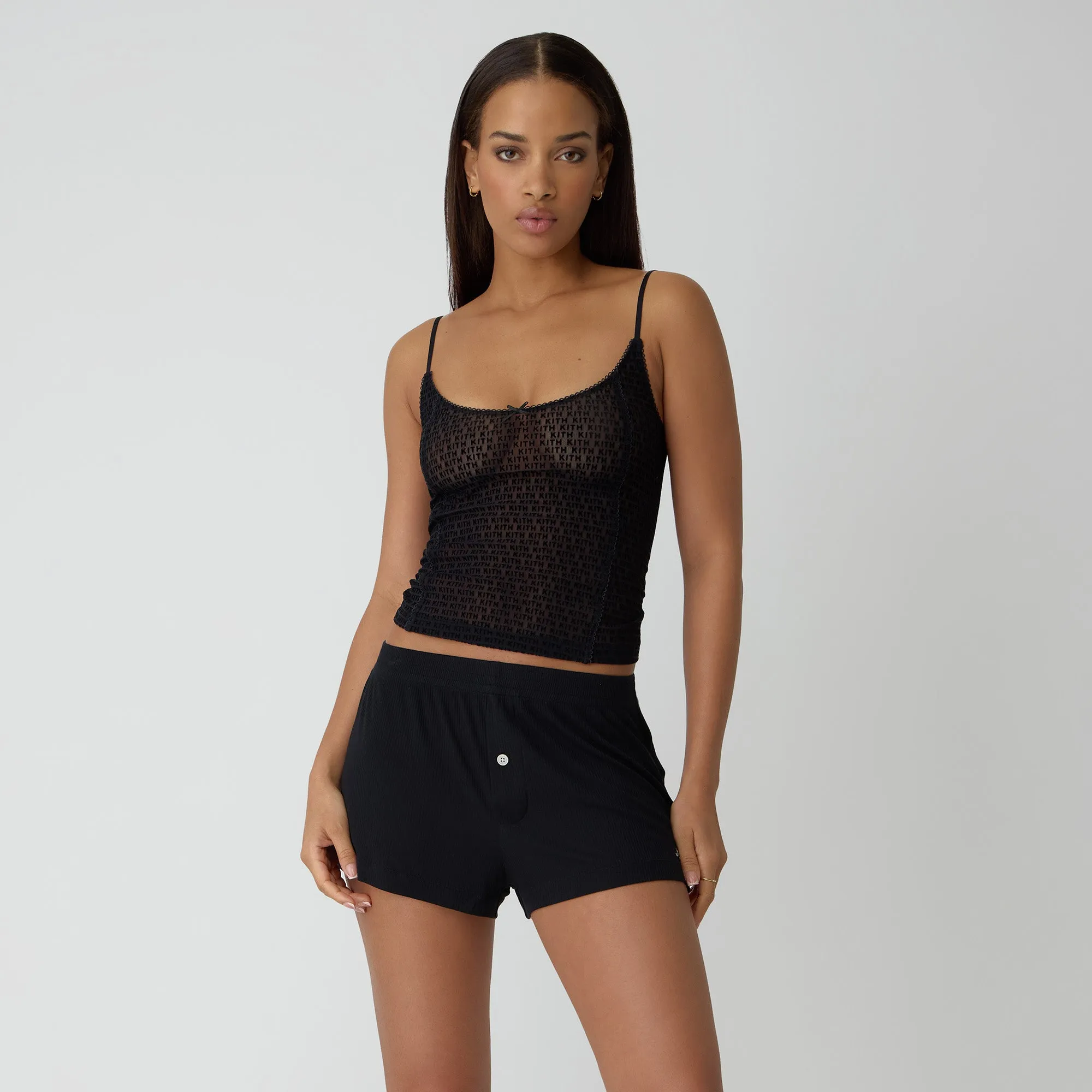 Kith Women Modal Rib Nilah Shorty - Black sold by Kith product image thumbnail 2
