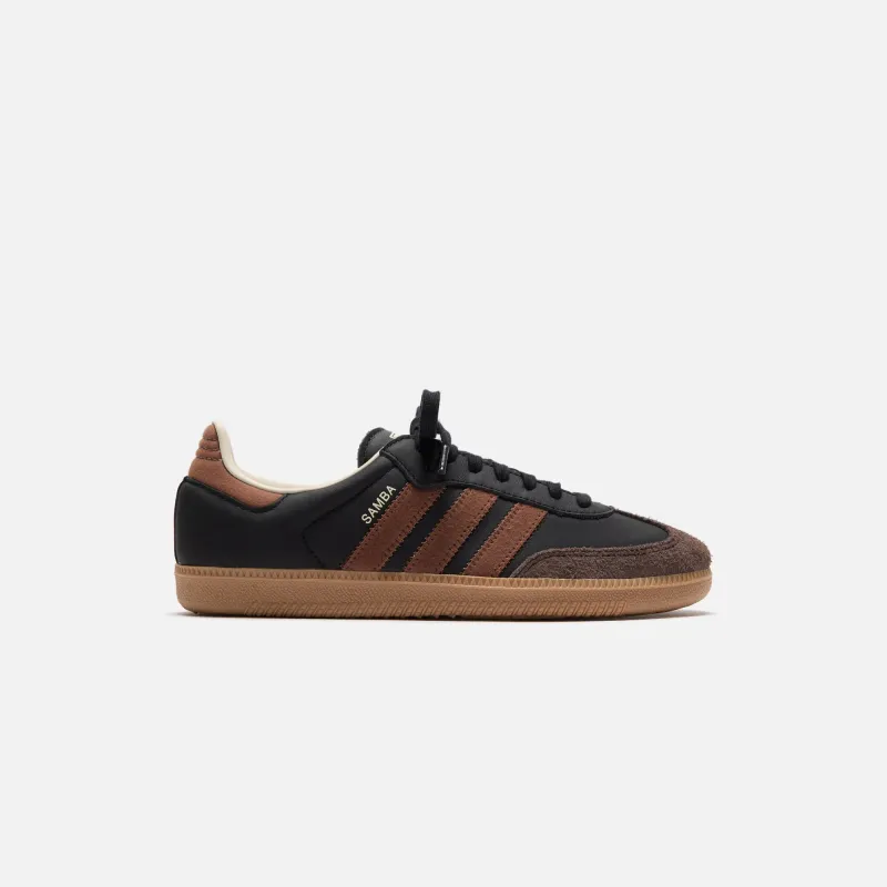 adidas Samba OG - Core Black / Preloved Brown / Dark Brown sold by Kith