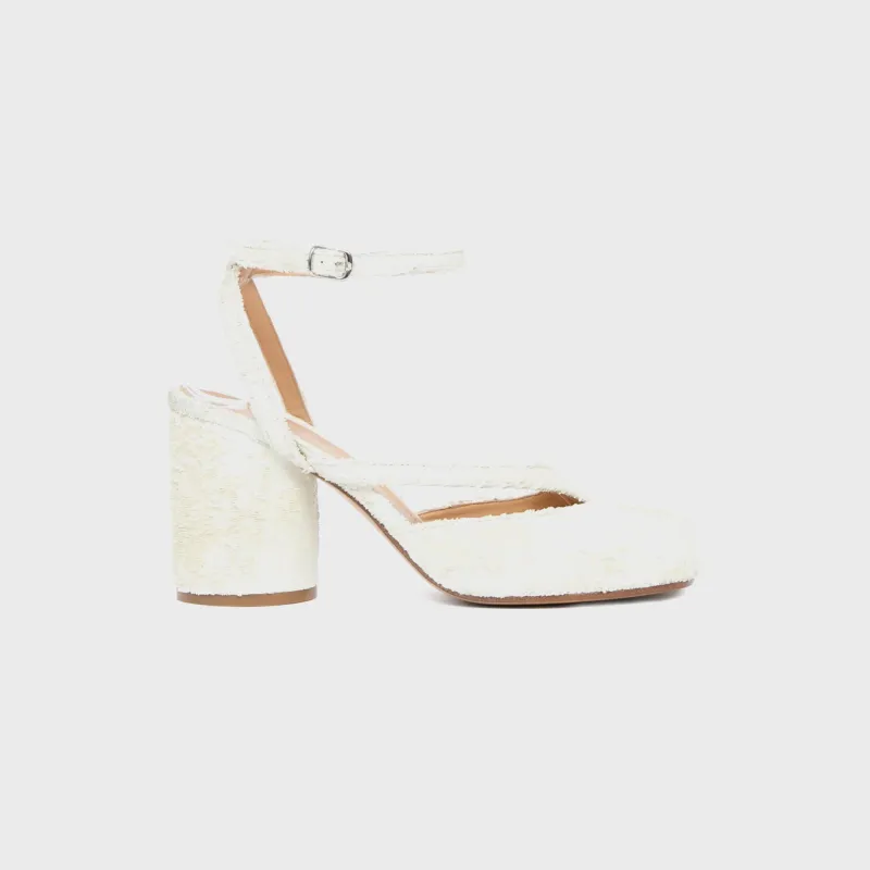 Maison Margiela Sandal Pump H80 - White Pearly sold by Kith