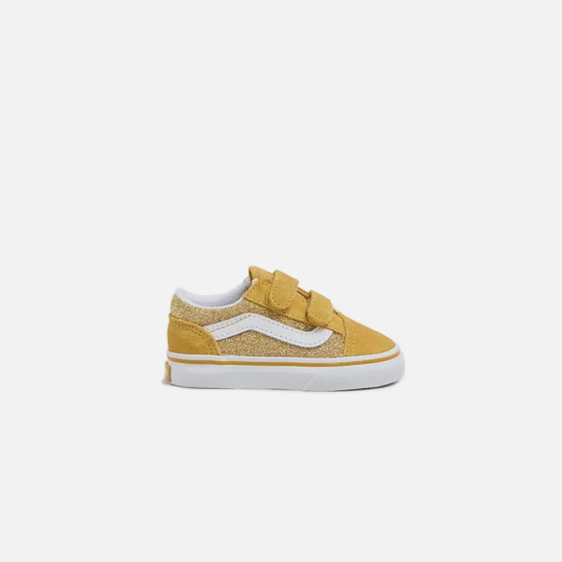VANS TD Old Skool V Glitter - Champagne Gold sold by Kith