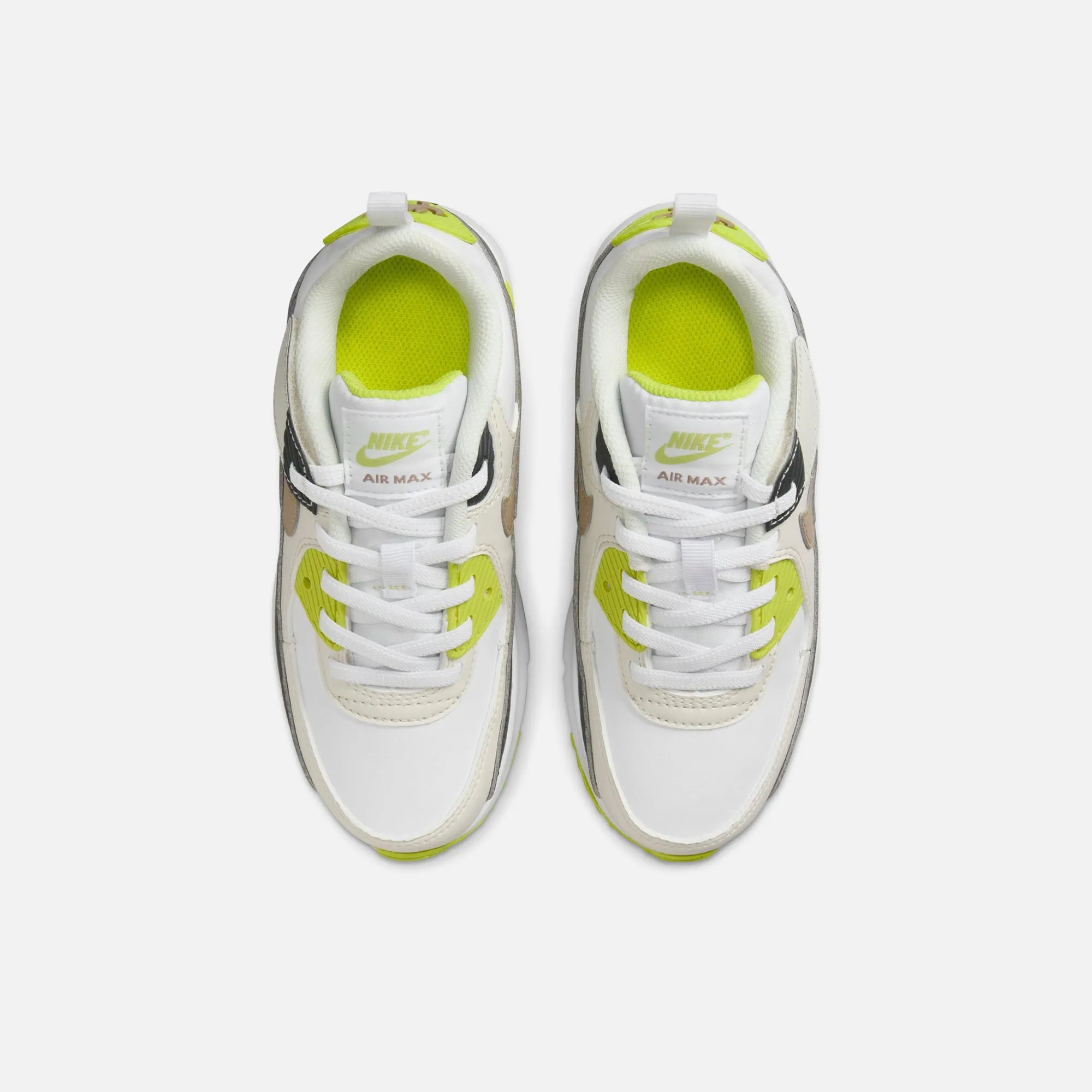 Nike PS Air Max 90 Easyon - White / Khaki / Cyber / Dark Smoke Grey sold by Kith product image thumbnail 4