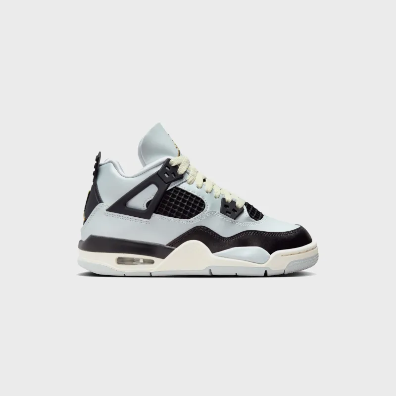 Jordan GS Air Jordan 4 Retro - Pure Platinum / Metallic Gold / Black sold by Kith