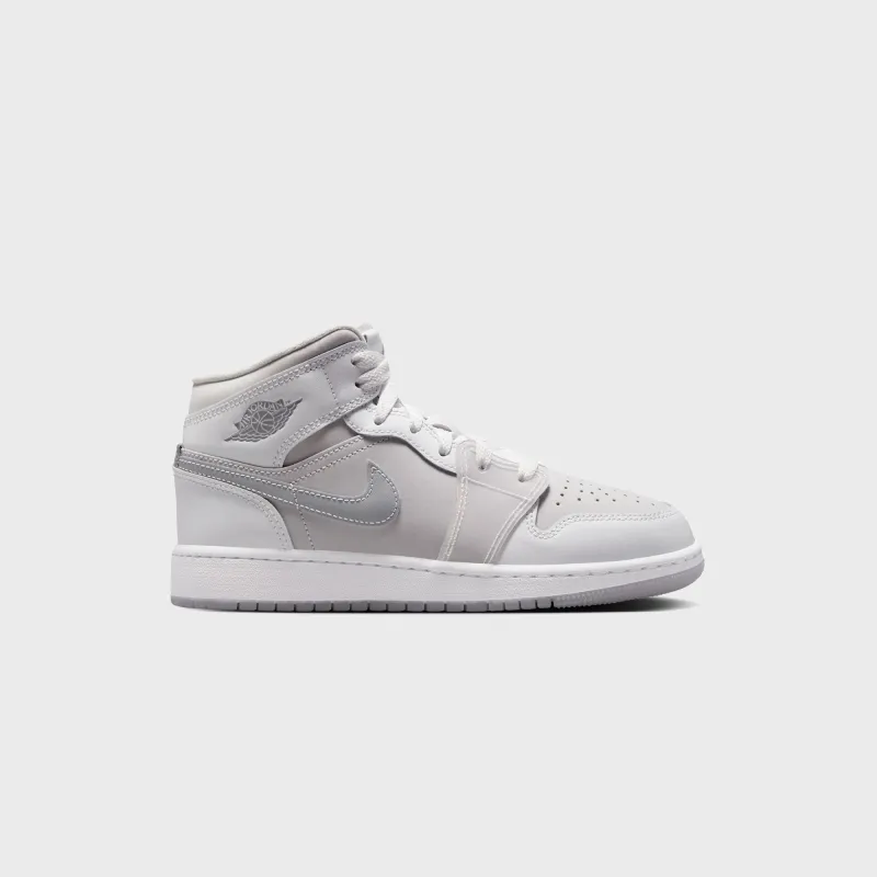 Jordan Air Jordan 1 Mid SE - Summit White / Metallic Silver sold by Kith