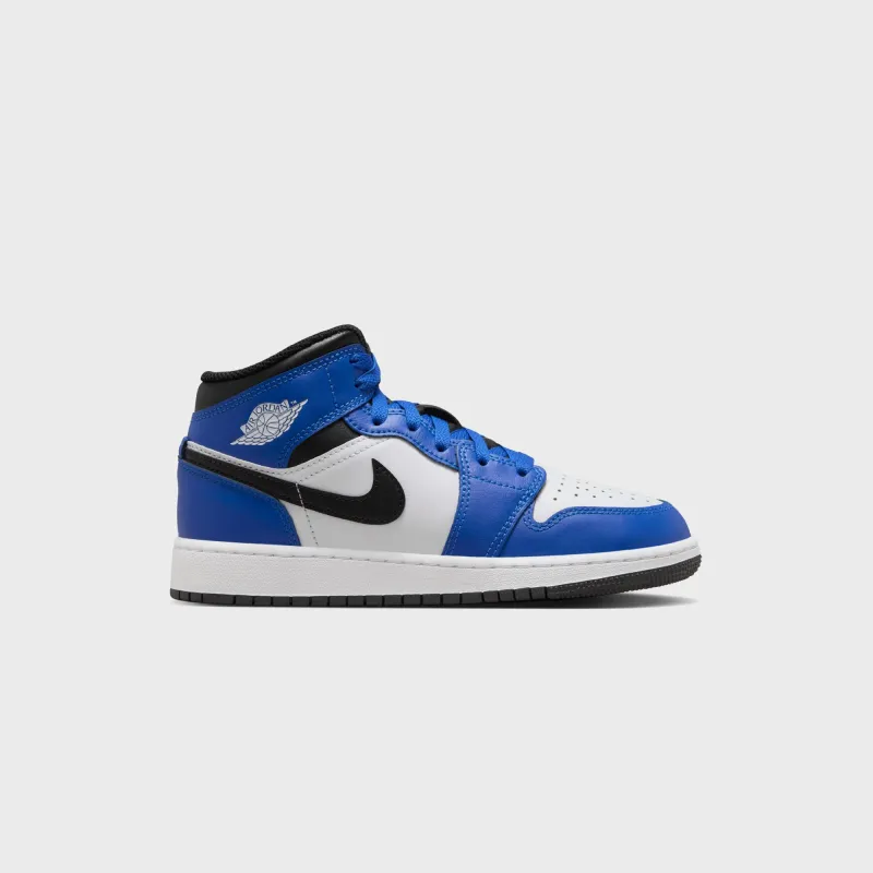 Jordan GS Air Jordan 1 Mid - Game Royal / Black / White sold by Kith