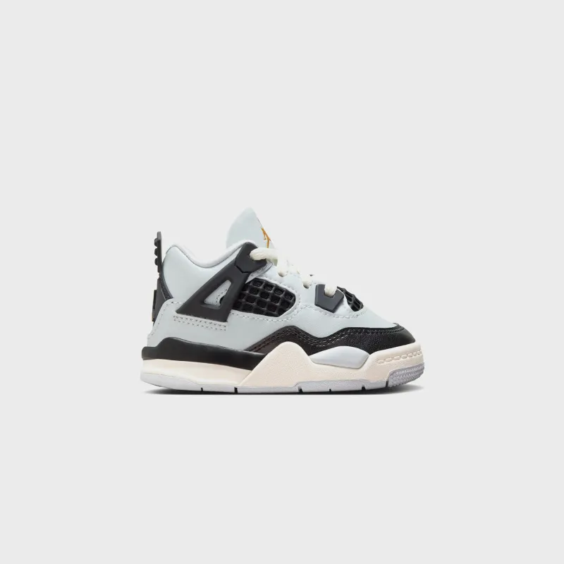 Jordan TD Air Jordan 4 Retro - Pure Platinum / Metallic Gold / Black sold by Kith