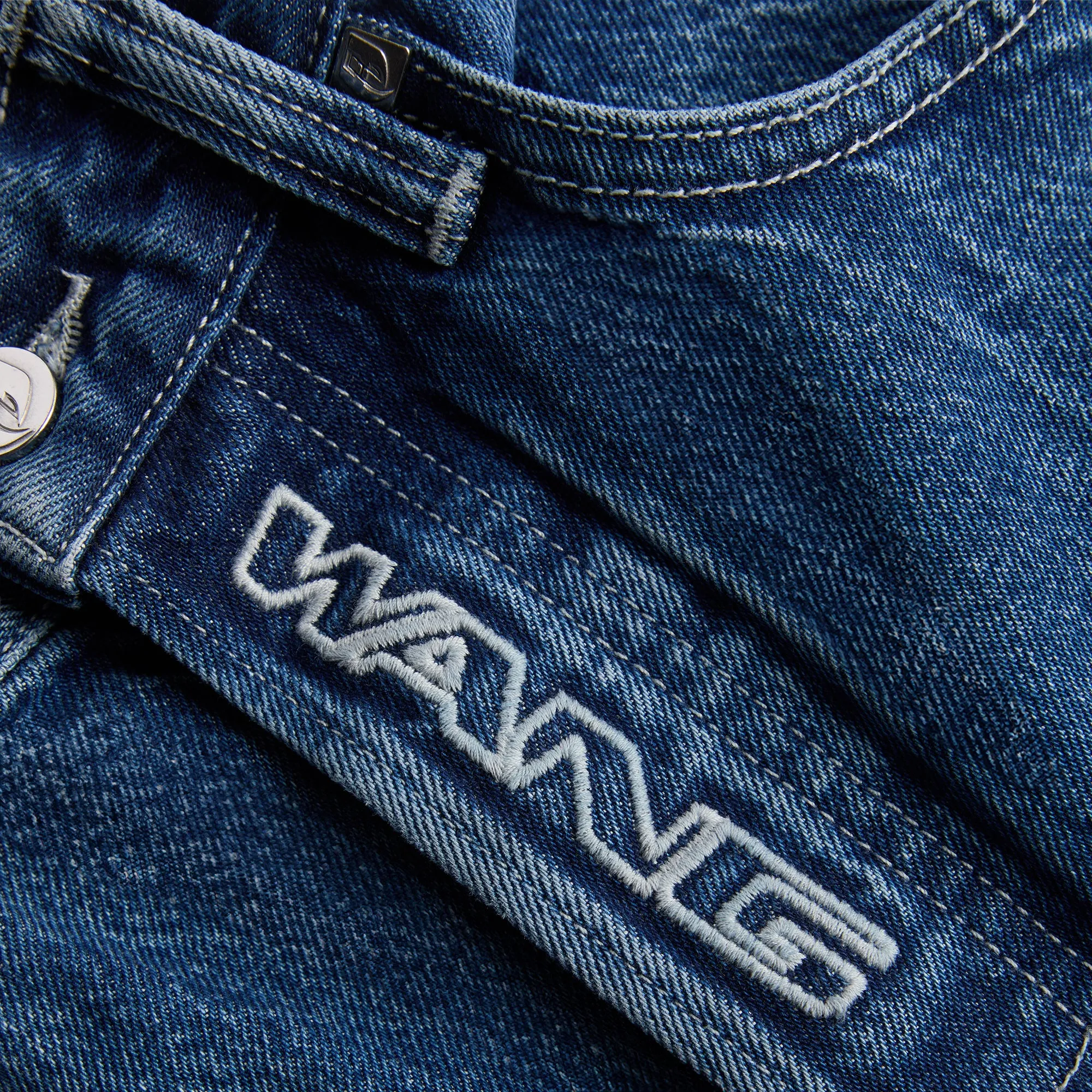 Alexander Wang Logo Elastic Rounded Jean - Blue sold by Kith product image thumbnail 4