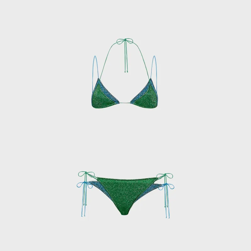 Oseree Lumiere Bicolor Double Kini - Emerald Green sold by Kith