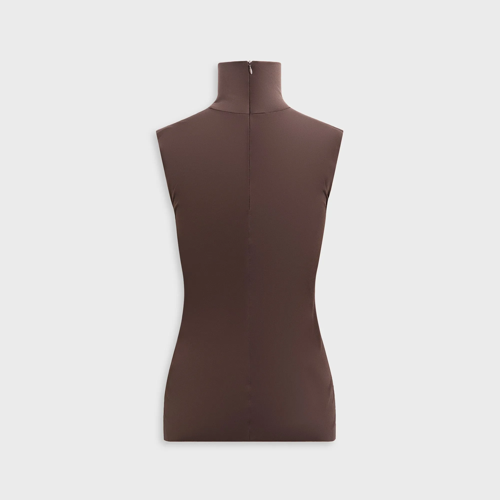 Norma Kamali Slim Fit Sleeveless Turtle Top - Chocolate sold by Kith product image thumbnail 2