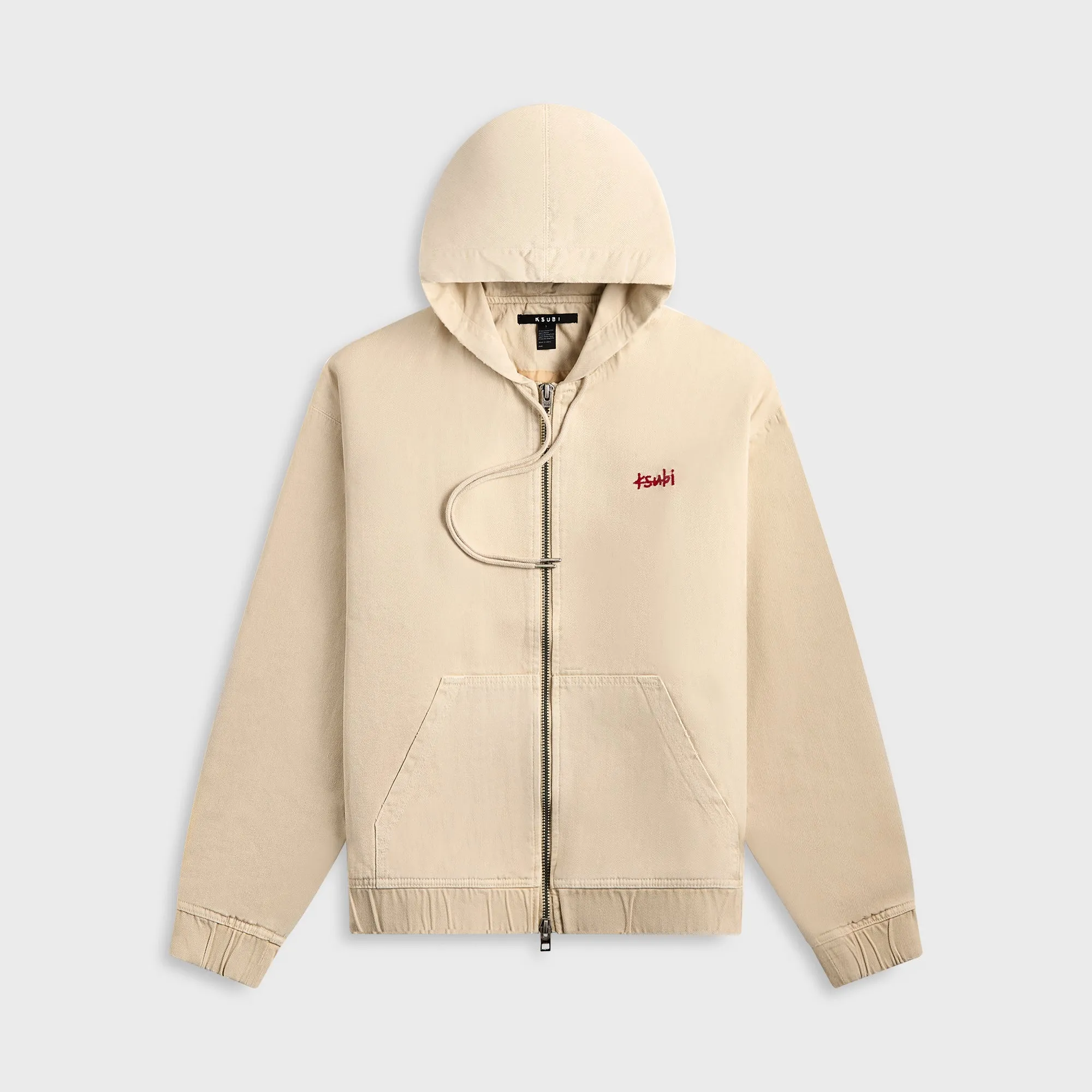 Ksubi Zipped Denim Hoodie - Ecru sold by Kith
