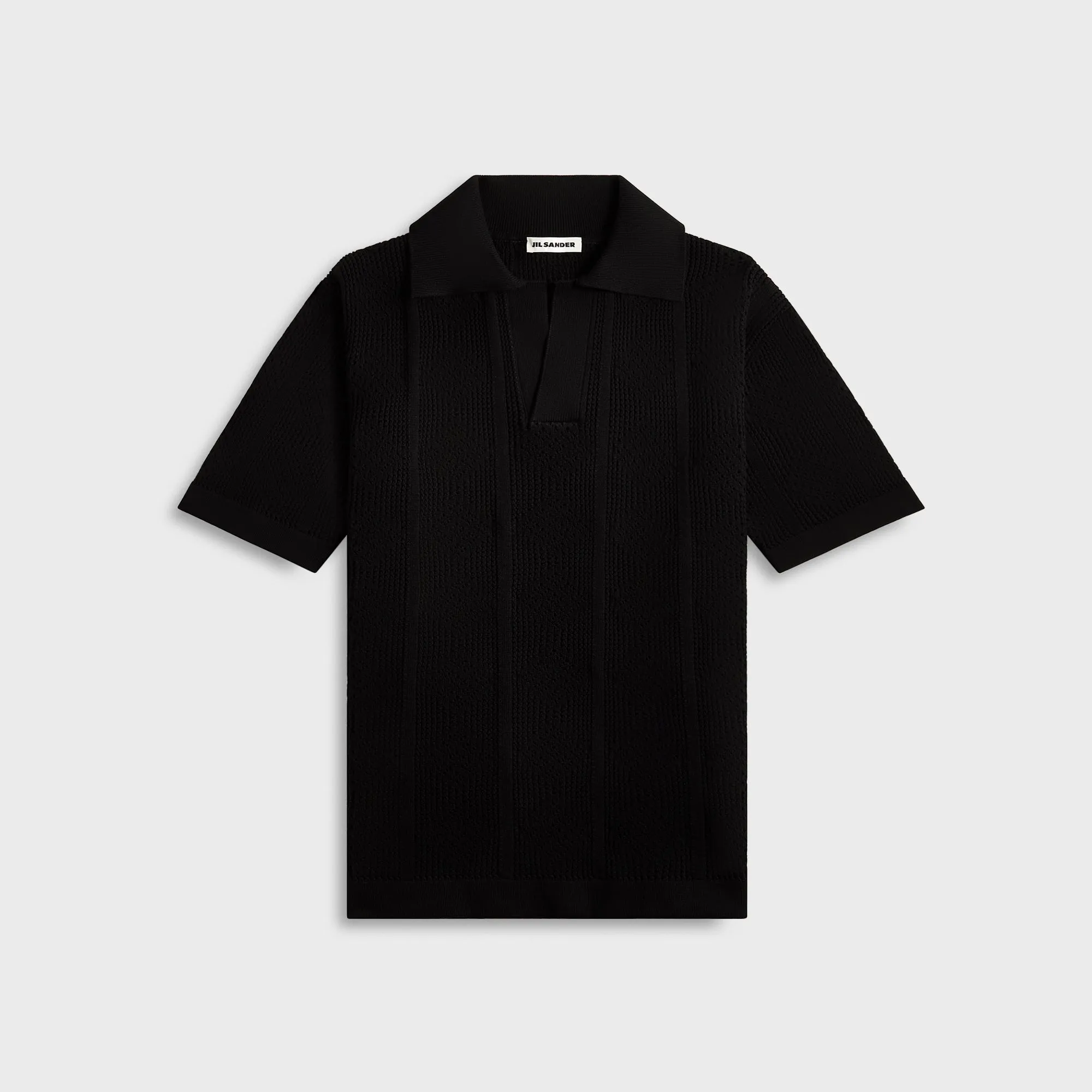 Jil Sander Short Sleeve Polo T-Shirt - Black sold by Kith