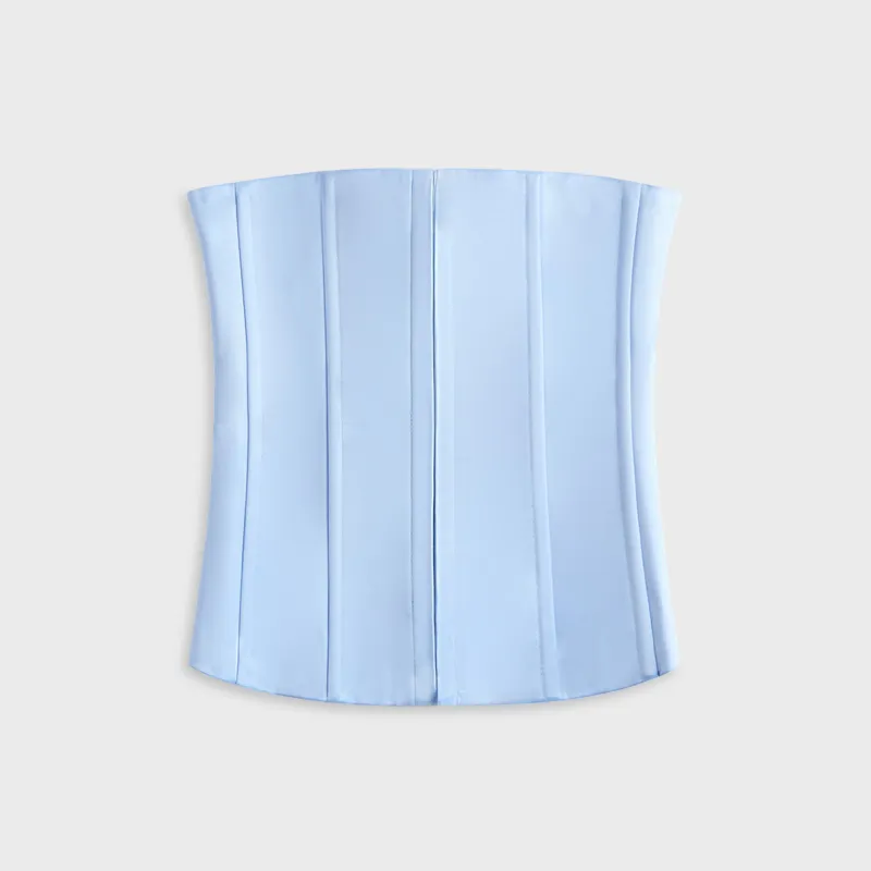 GUIZIO Satin Corset - Light Blue sold by Kith