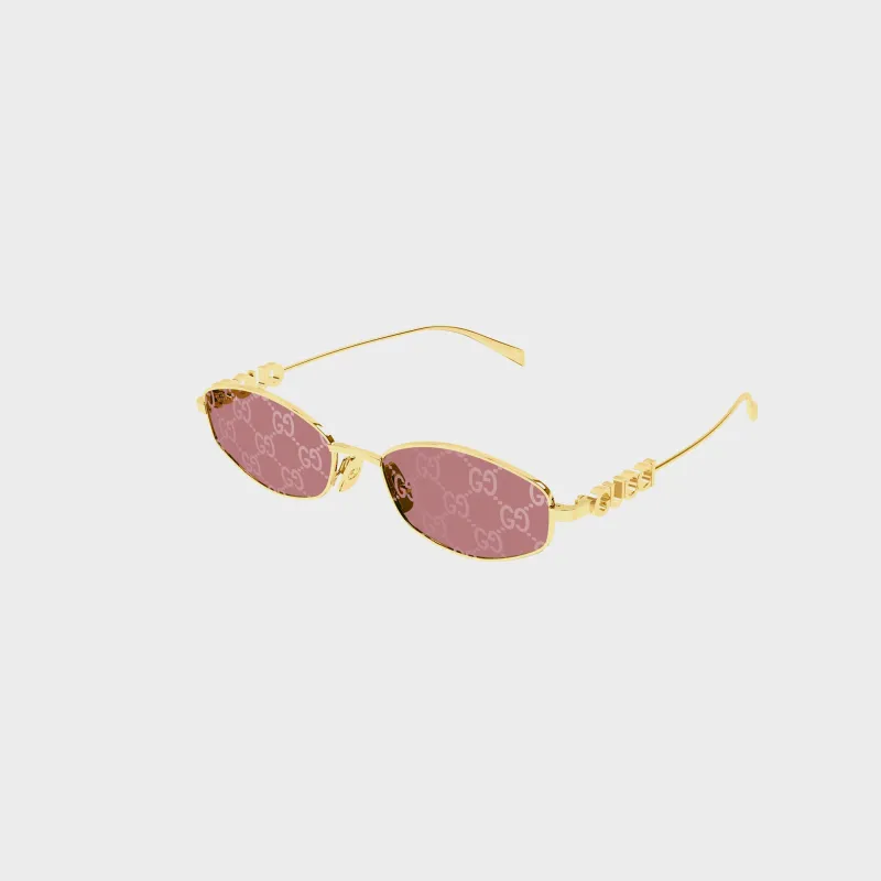 Gucci GG All Over Metal Frames 02S - Gold sold by Kith