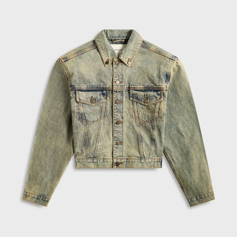 Entire Studios Shrunken Denim Jacket - Surface Wave sold by Kith