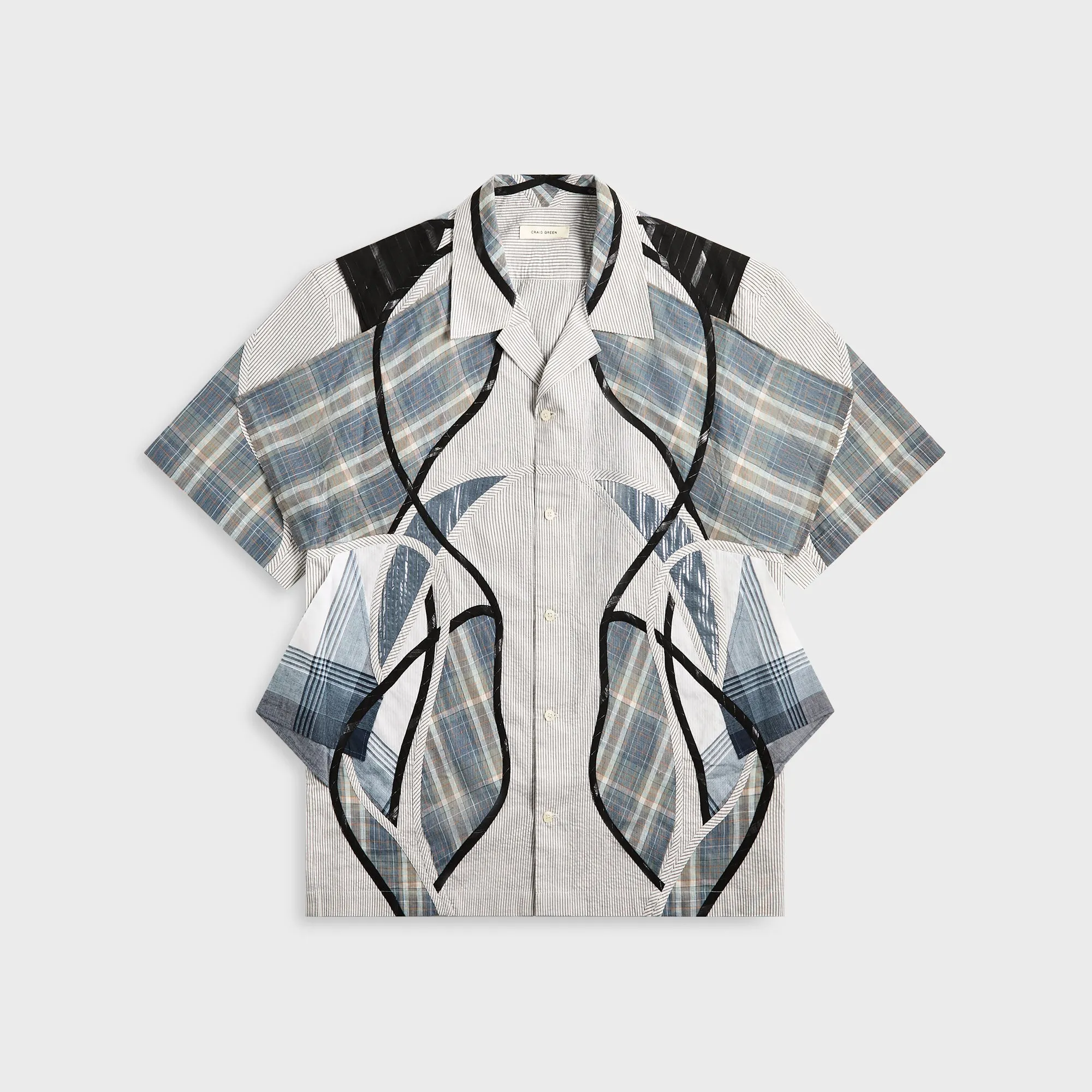 Craig Green Patchwork Shirt - Blue Mix sold by Kith