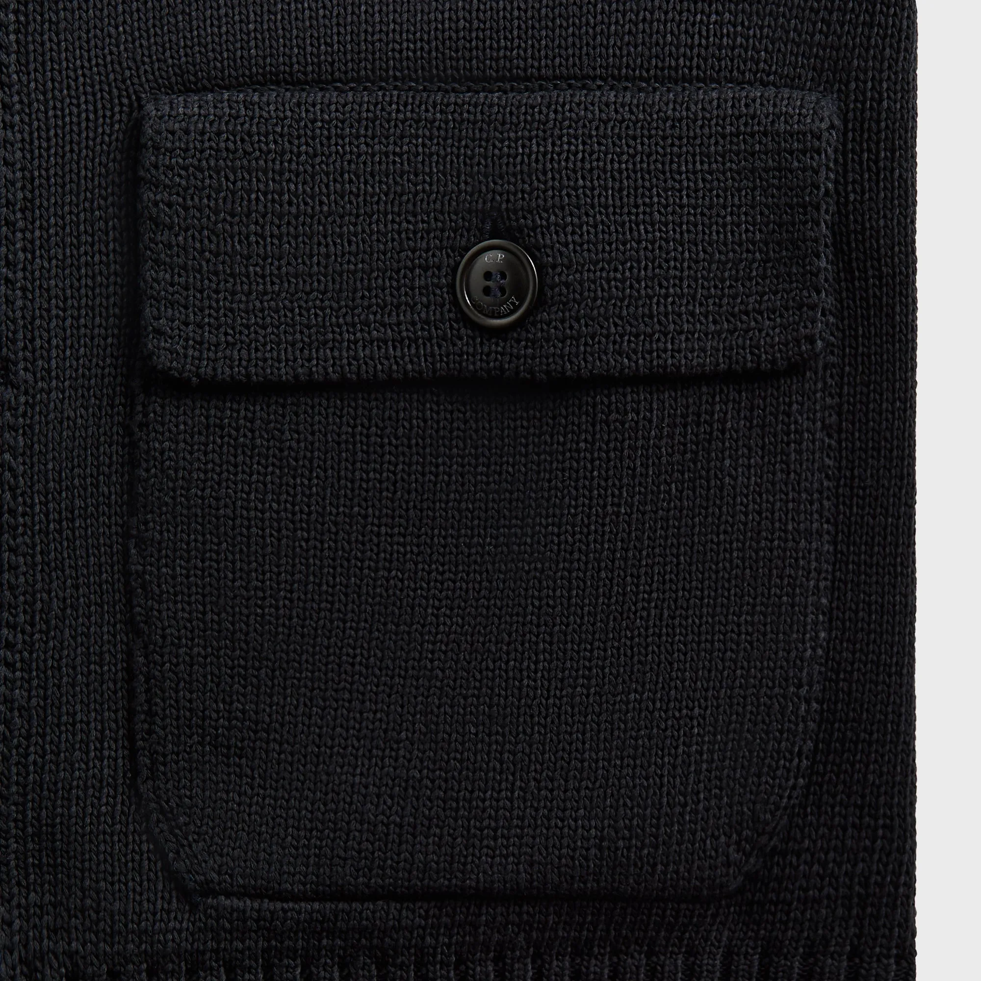 C.P. Company Compact Cotton Full Button Lens Knit - Total Eclipse sold by Kith product image thumbnail 3