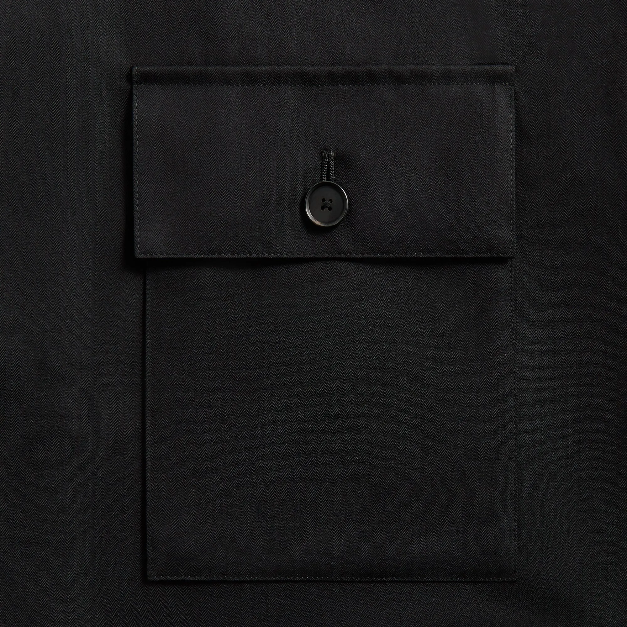 Auralee Wool Herringbone Over Shirt - Black sold by Kith product image thumbnail 3