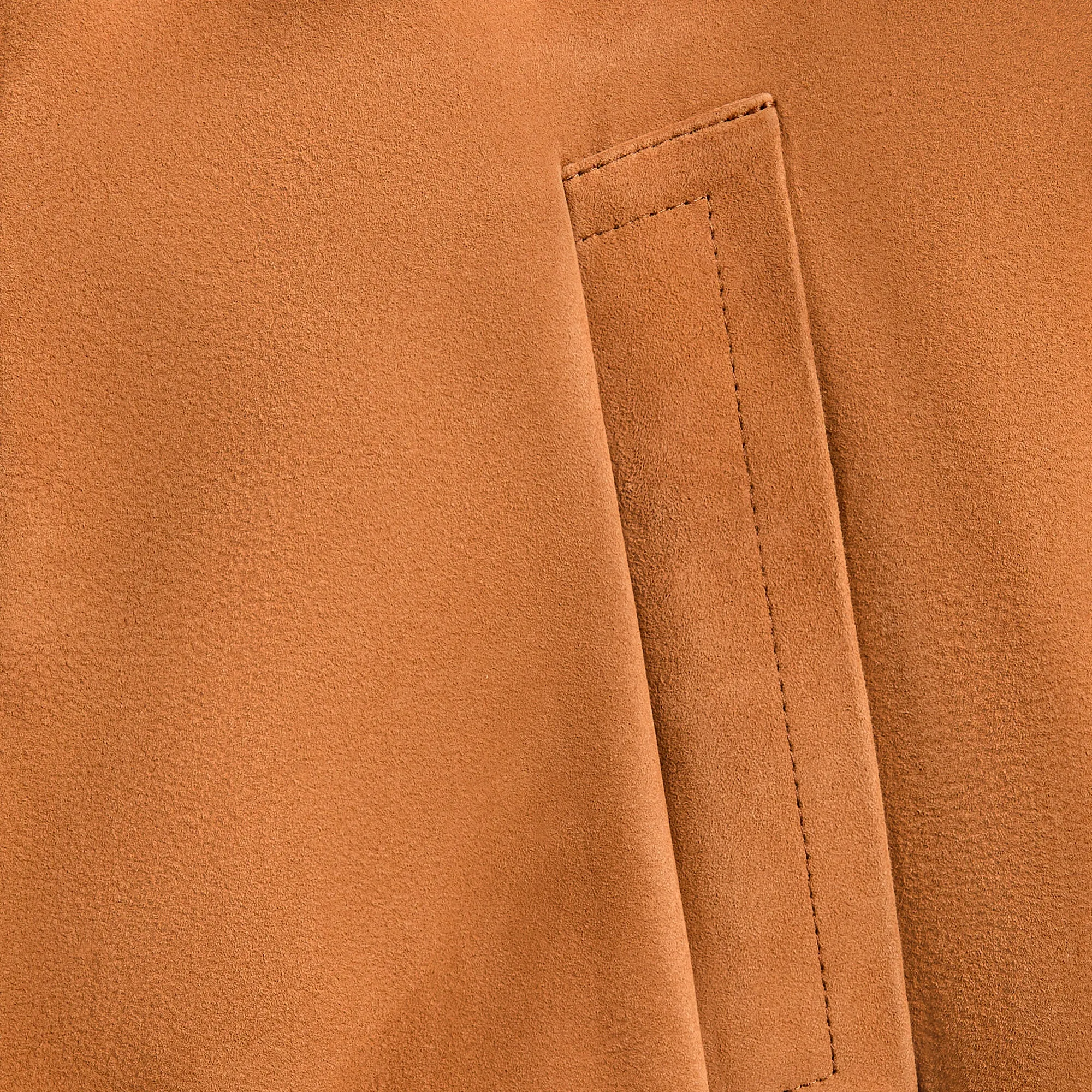 Auralee Lamb Suede Zip Blouson - Camel sold by Kith product image thumbnail 3
