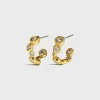 Alexis Bittar Asterales Gold CZ Small Hoop Earring - Gold sold by Kith