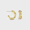 Alexis Bittar Asterales Gold CZ Small Hoop Earring - Gold sold by Kith