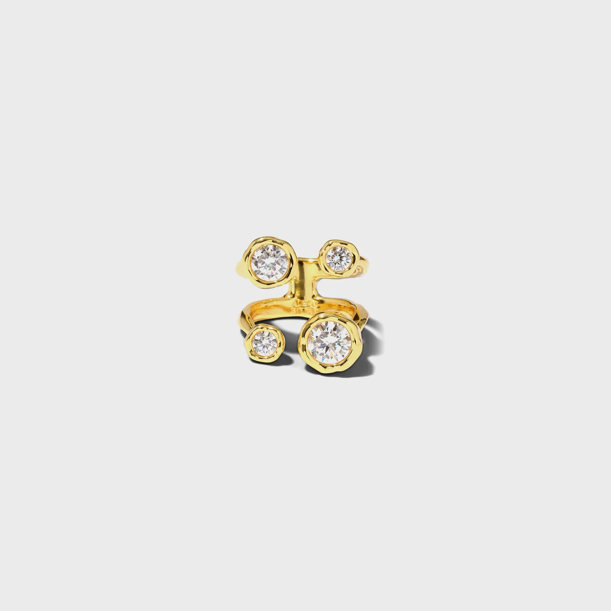 Alexis Bittar Asterales Gold CZ Open Ring - Gold sold by Kith