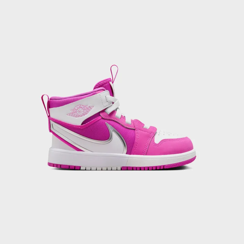 Jordan PS Air Jordan 1 Mid Easyon - Fire Pink / White sold by Kith