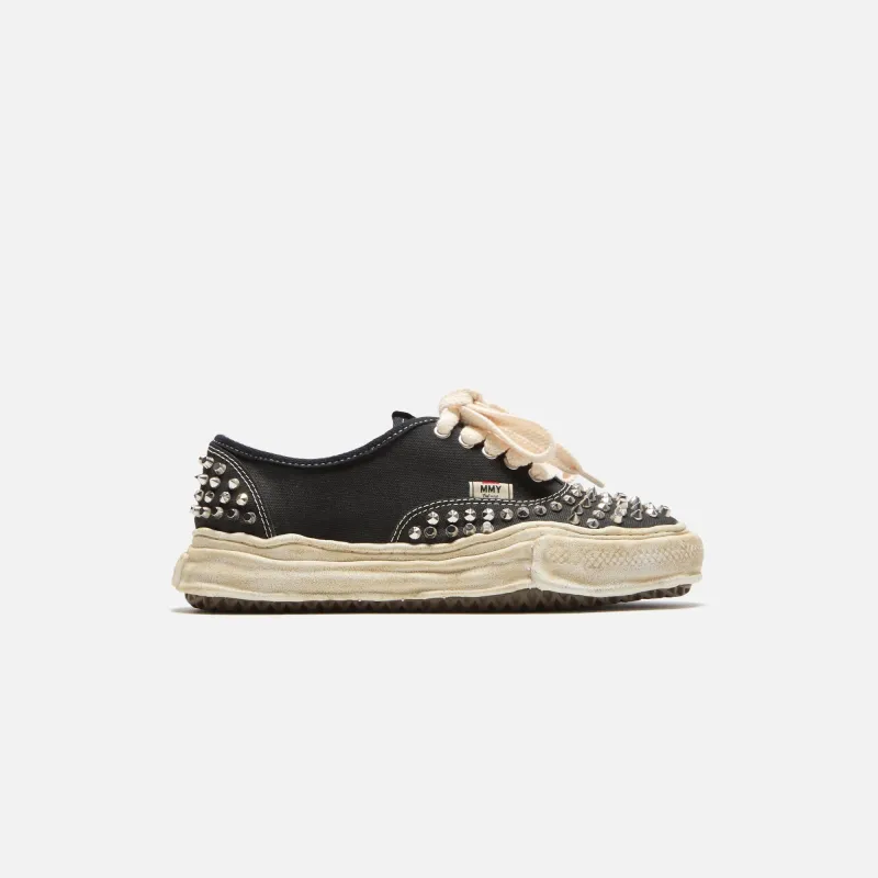 Mihara Yasuhiro Baker Original Sole Studded Canvas Low-Top Sneaker - Black sold by Kith