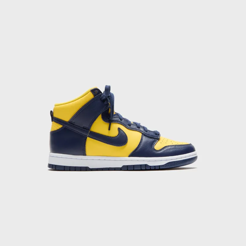 Nike Dunk High Retro SE - Varsity Maize / Midnight Navy sold by Kith