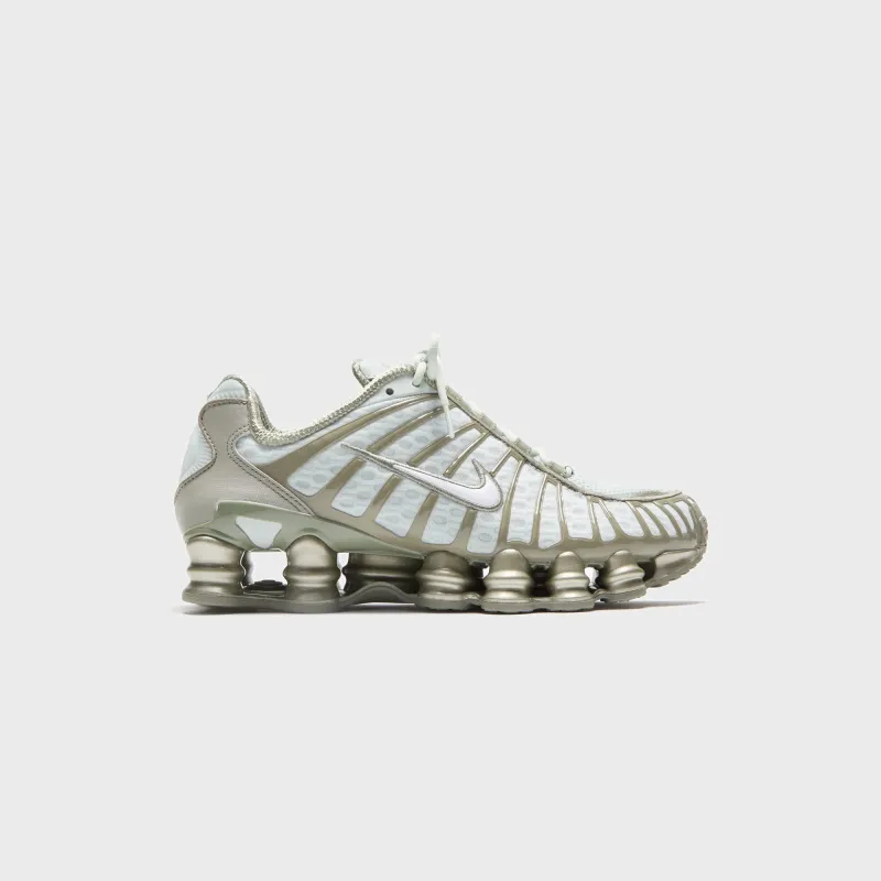 Nike WMNS Shox TL - Light Silver / Light Army / White sold by Kith