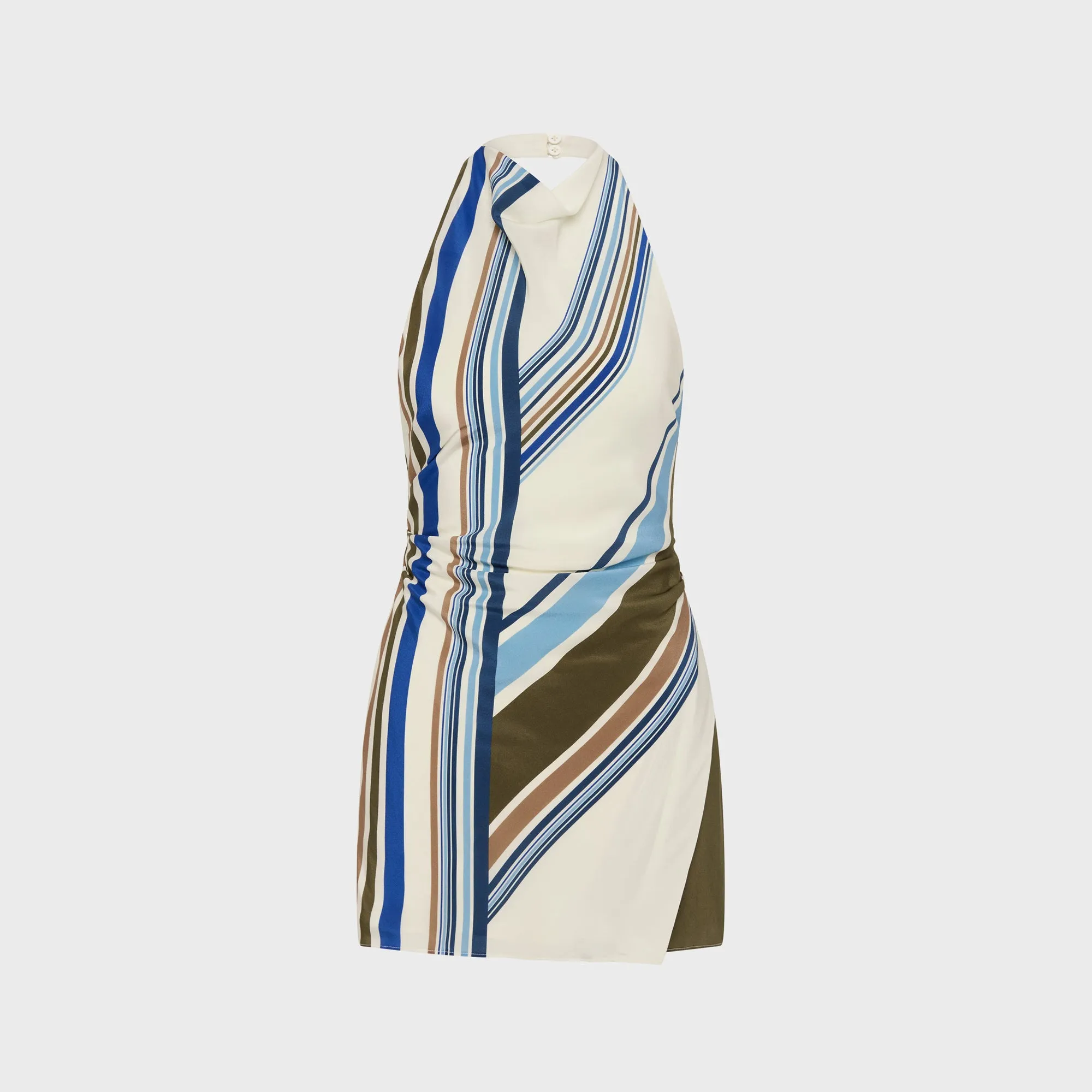 SIR Thistle Halter Mini Dress - Blue Baiadera sold by Kith