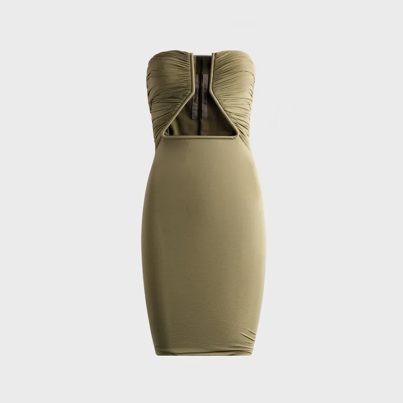 Rick Owens Jersey Prong Mini Dress - Celedon sold by Kith
