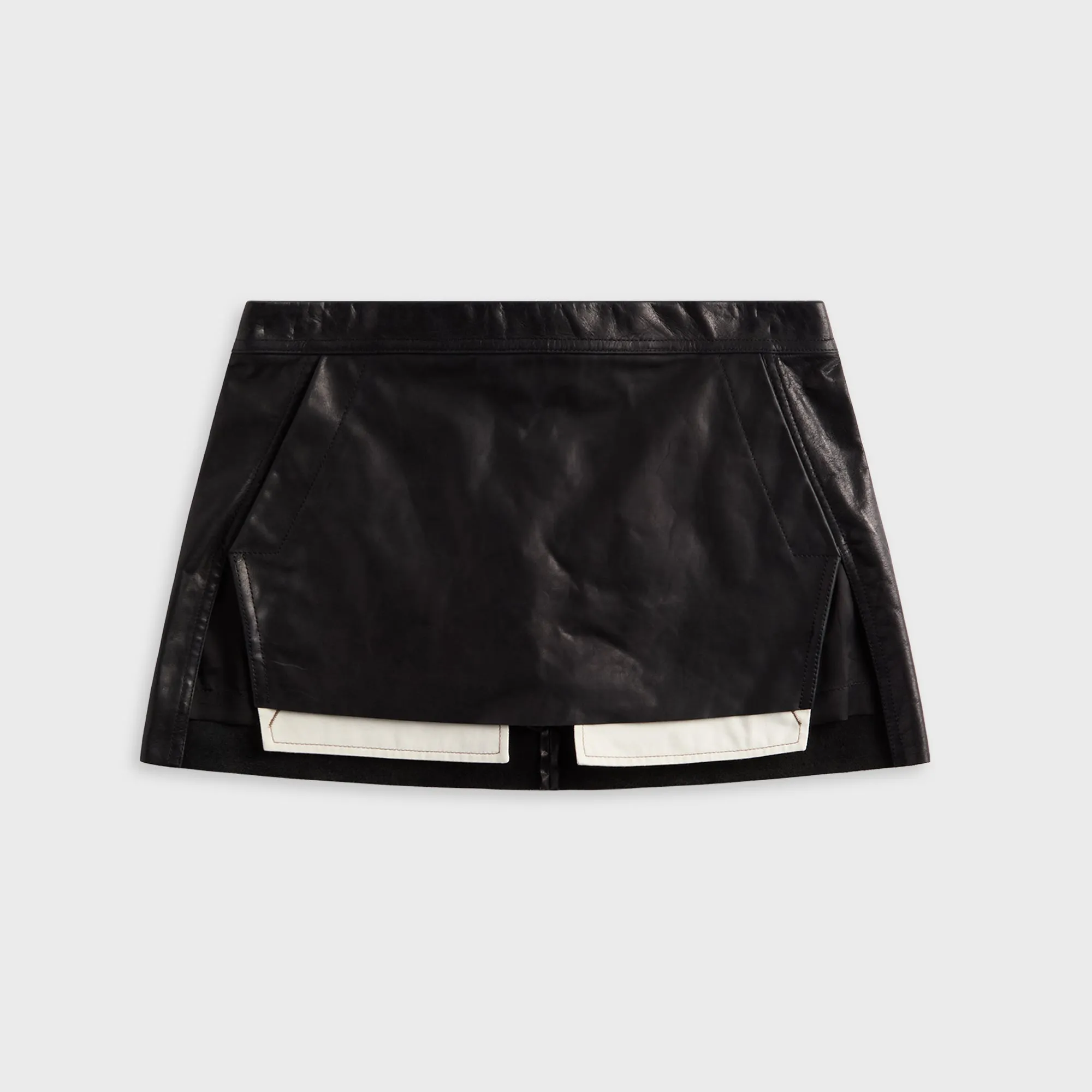 Rick Owens Fog Cutoff Mini Skirt - Black sold by Kith
