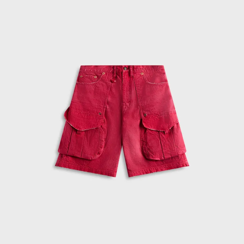 R13 Multi Pocket Baggy Short - Vivid Red sold by Kith