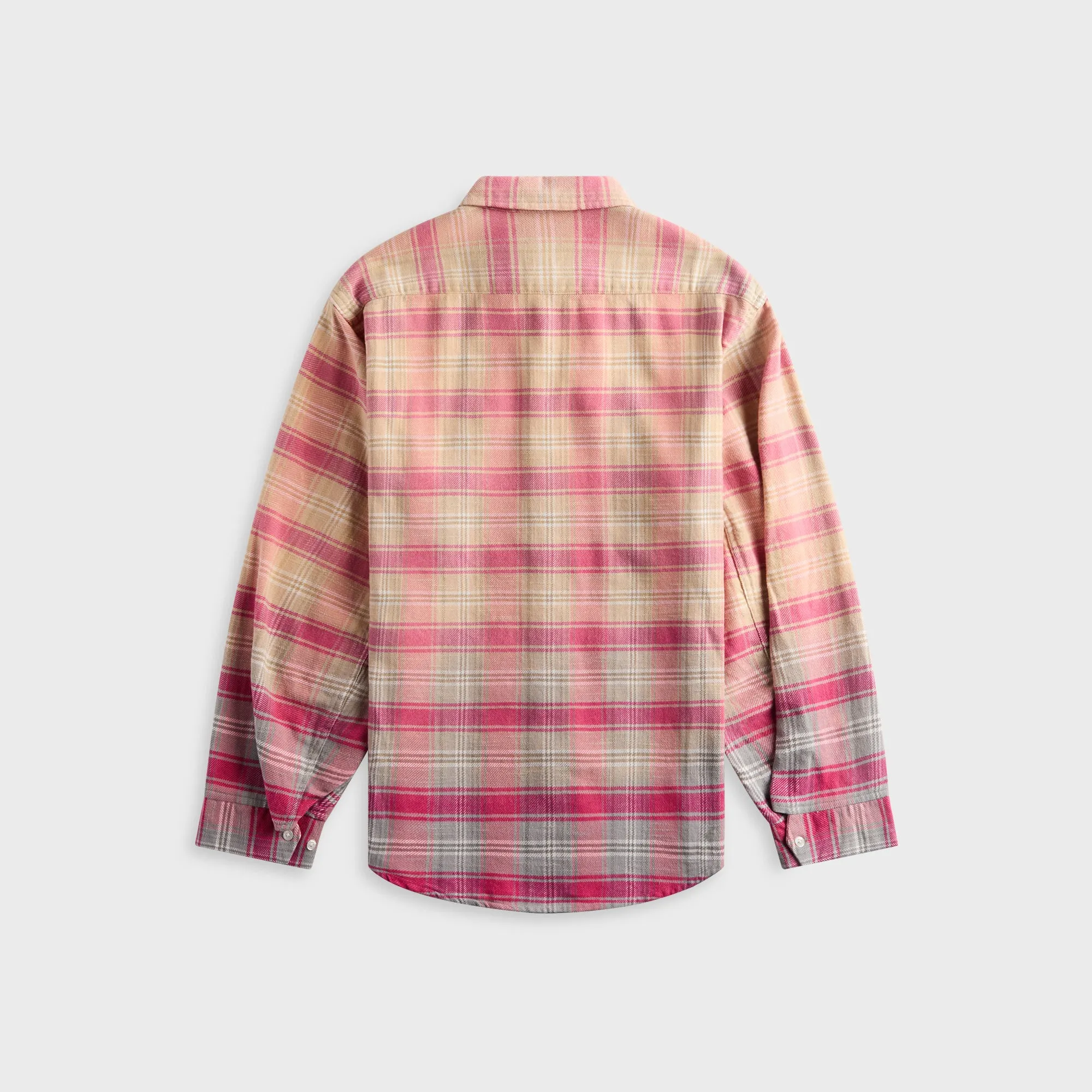 R13 Relaxed Work Shirt - Bleached Out Pink / Grey Plaid sold by Kith product image thumbnail 2