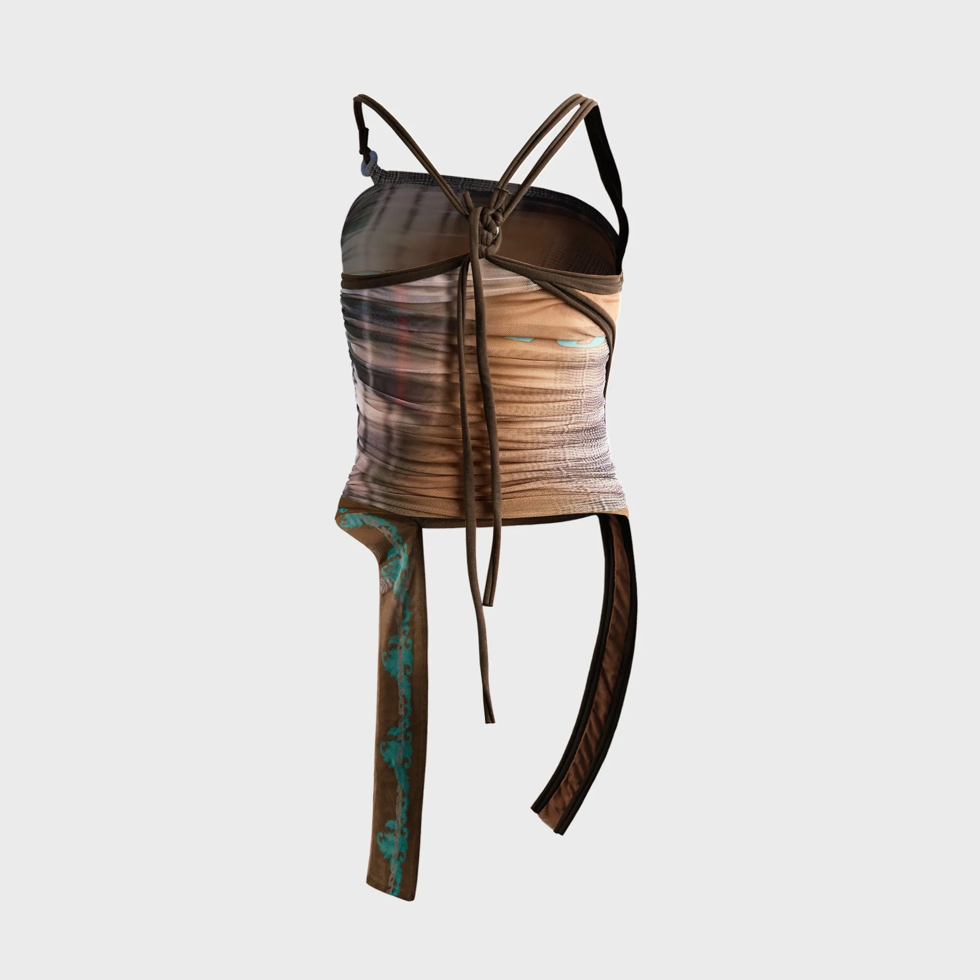 Ottolinger Mesh Top - Surf Plaid Print sold by Kith product image thumbnail 2