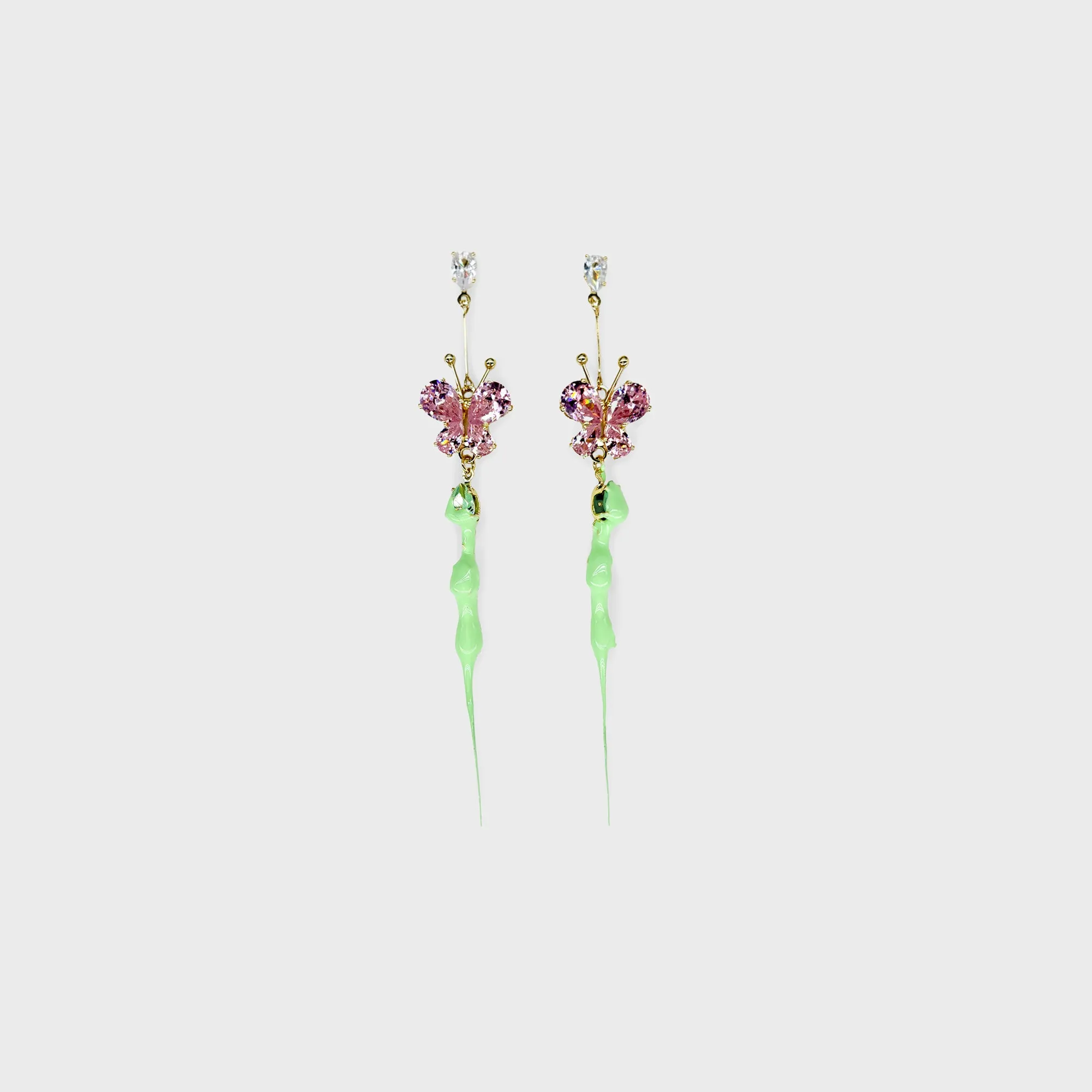 Ottolinger Butterfly Earring - Gold / Green sold by Kith