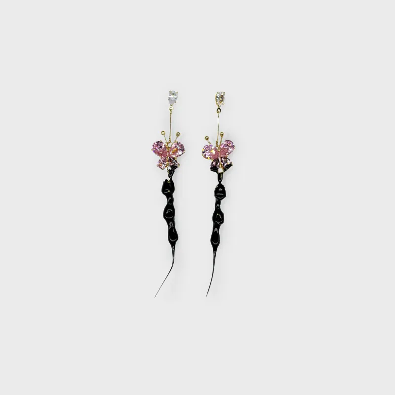 Ottolinger Butterfly Earring - Gold / Black made by Ottolinger