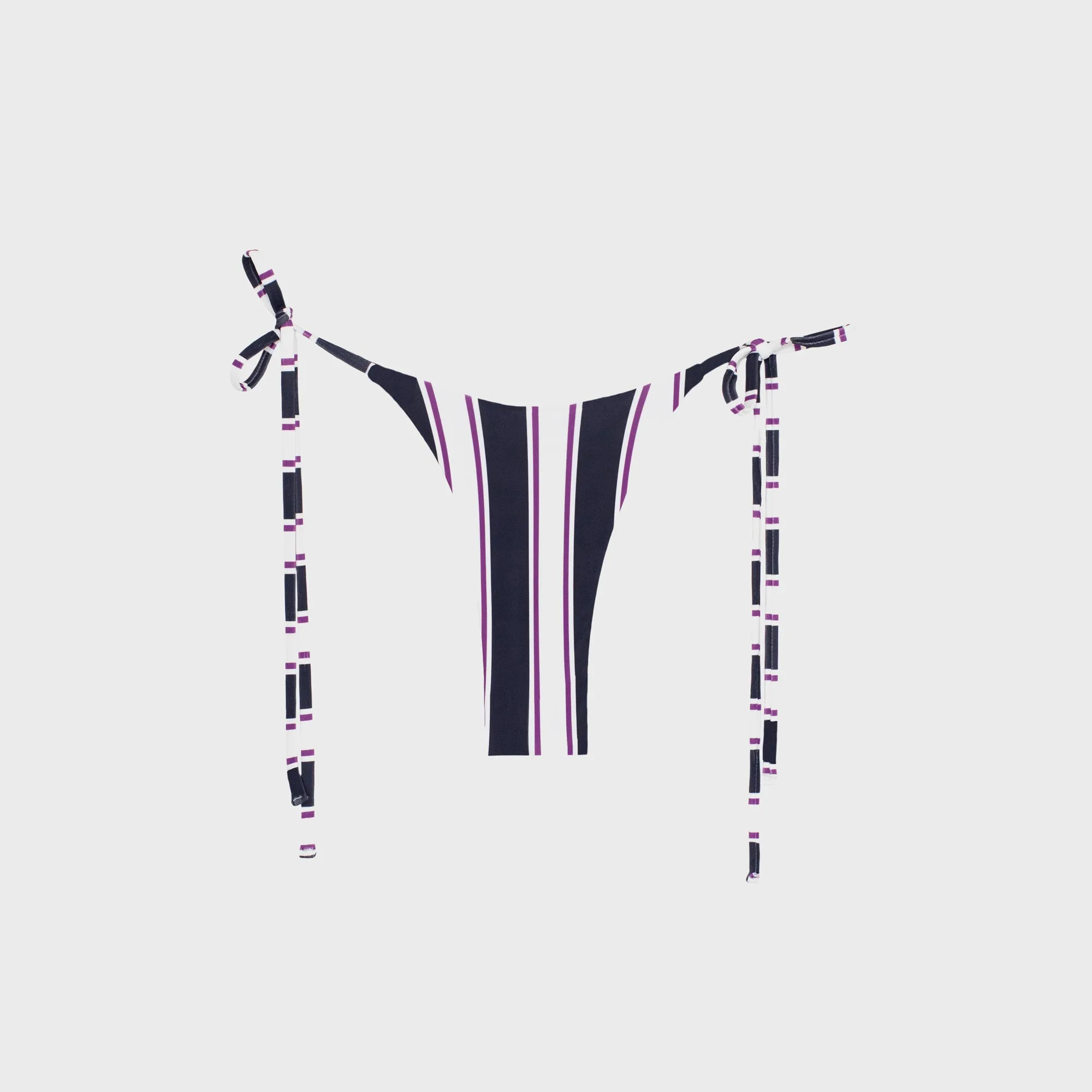 Mikoh Skye Classic High Leg Tie Side Bottom - Cabana Stripe sold by Kith